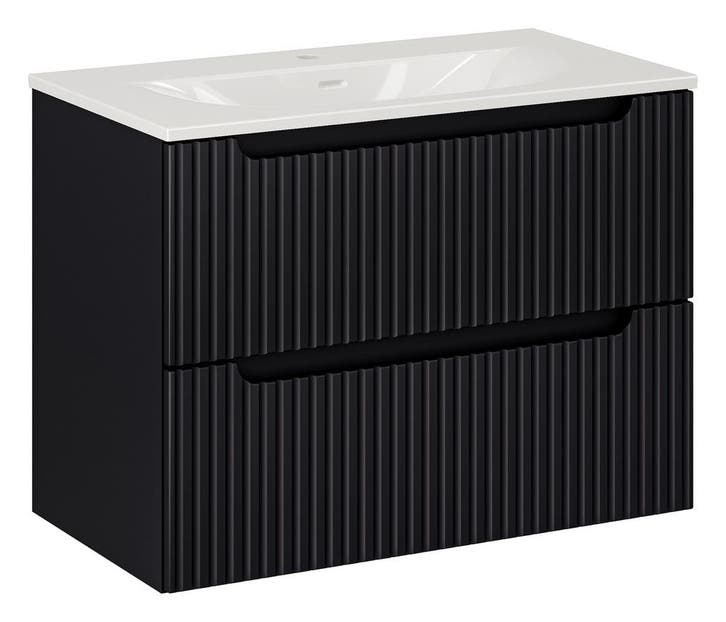 Badkamermeubel Nova 80 cm – Mat Zwart – Hangend Badmeubel, Maison & Meubles, Salle de bain | Meubles de Salle de bain, Envoi