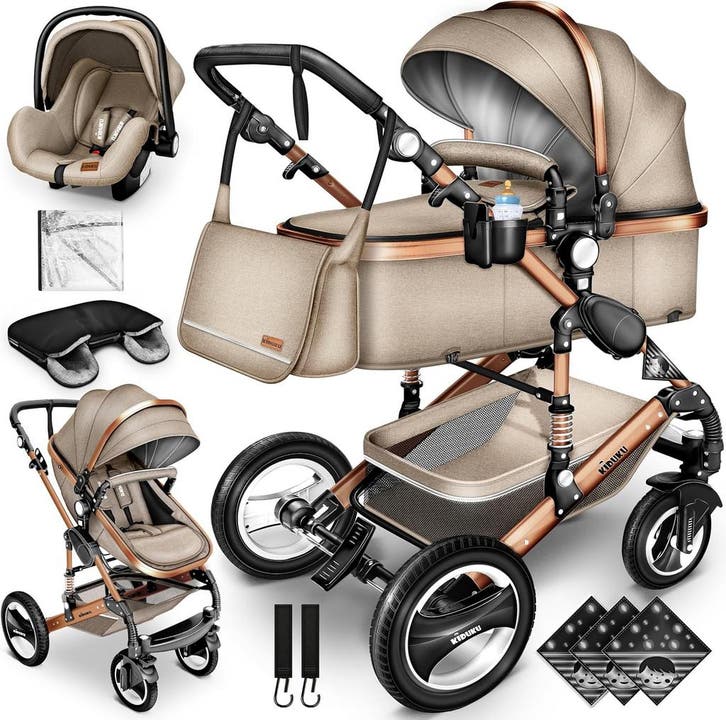 Kinderwagen 3 in 1 - Buggy - Wandelwagen - Kinderbuggy - Bei, Kinderen en Baby's, Kinderwagens en Combinaties, Nieuw, Verzenden