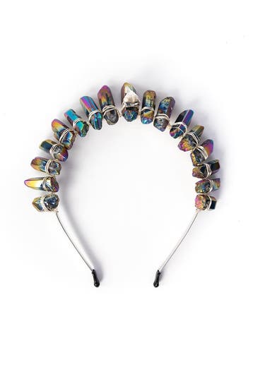 KIMU® Haarband Bergkristal Zwart Oliekleur Bird Skull Krista, Kleding | Dames, Ophalen of Verzenden, Nieuw