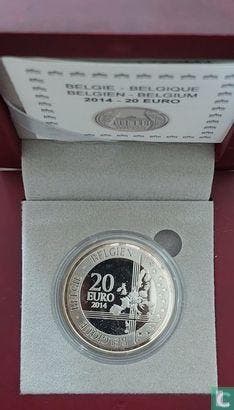 België 20 euro 2014 (PROOF) 25e verjaardag van de val va.., Verzenden, Losse munt, Goud