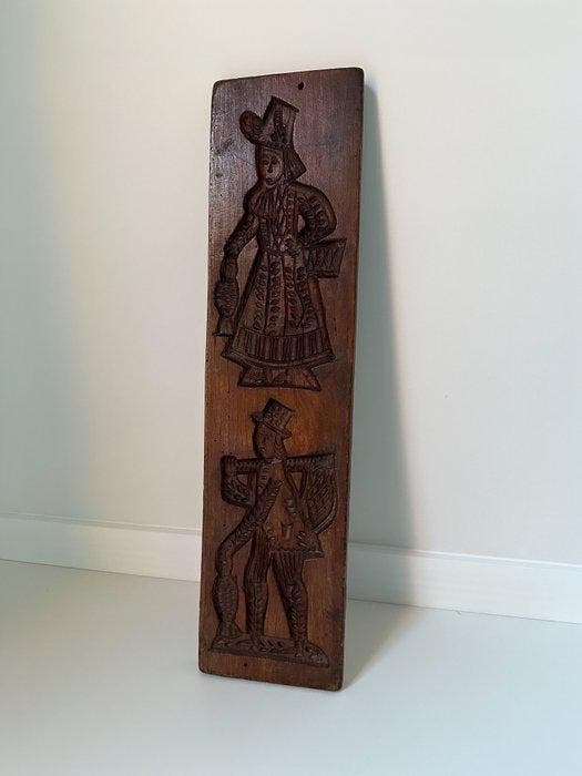 Mal Arts & Crafts stijl - 2-zijdige speculaasplank, Antiek en Kunst, Curiosa en Brocante