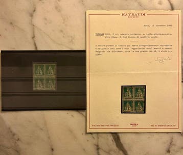 Anciens états italiens - Toscane 1851/1851 - 2 blocs de, Gestempeld