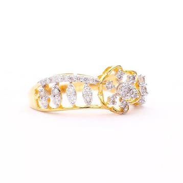 Ring - 18 karaat Geel goud - 0.36ct. tw. Diamant, Nieuw