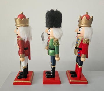 Notenkraker (3) - Nutcracker, Kerstbeeldjes, Kerst - Hout, Nieuw
