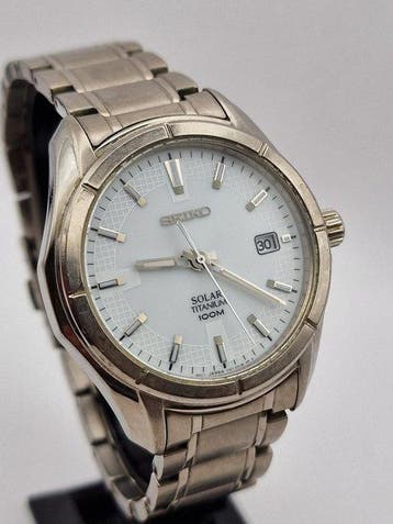Seiko - Solar Titanium - Sans prix de réserve - Homme -, Bijoux, Sacs & Beauté