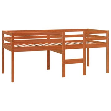vidaXL Hoogslaper massief grenenhout wasbruin 80x200 cm, Verzenden, Nieuw