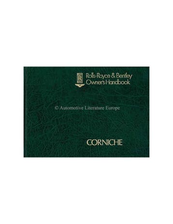 1980 ROLLS ROYCE & BENTLEY CORNICHE INSTRUCTIEBOEKJE ENGELS, Ophalen of Verzenden