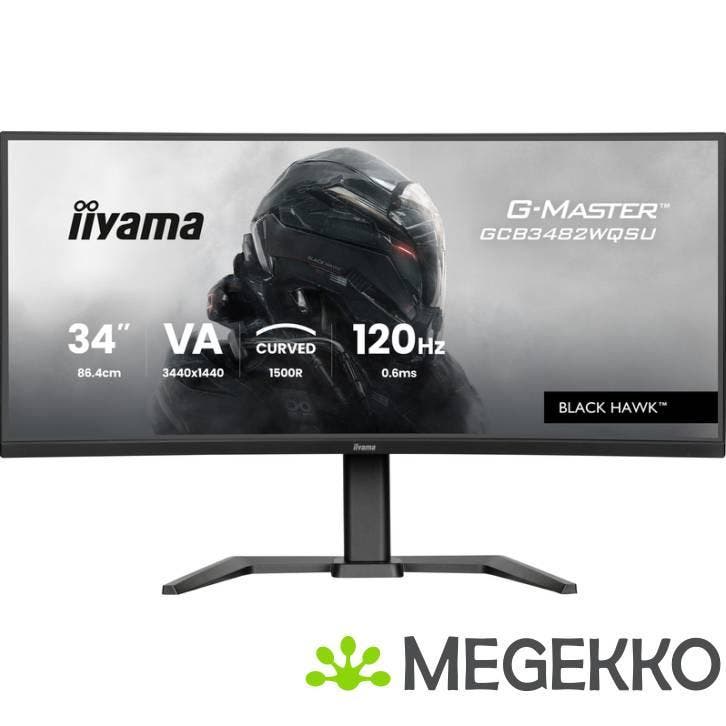 Iiyama G-Master Black Hawk GCB3482WQSU-B1 34  Utra Wide Quad, Computers en Software, Overige Computers en Software, Nieuw, Verzenden