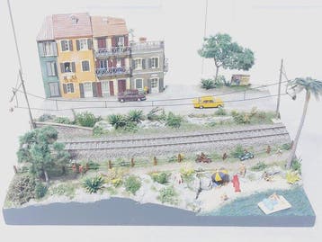 zelfbouw H0 - Modeltreinlandschap (1) - Diorama van srandje, Nieuw