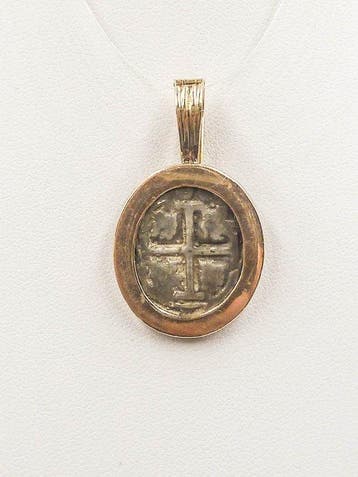 Hanger - 18 karaat Zilver, Geel goud