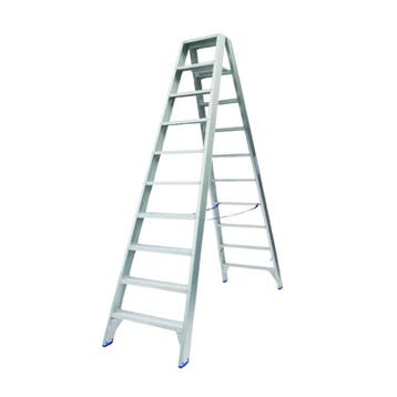 Solide dubbele trapladder 2×10 treden – 2.50m, Doe-het-zelf en Bouw, Ladders en Trappen, Ophalen of Verzenden, Nieuw, Trap, 2 tot 4 meter