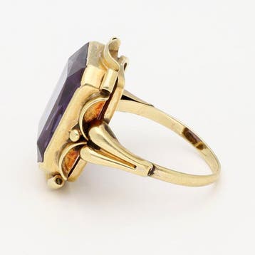 Ring - 14 karaat Geel goud Saffier