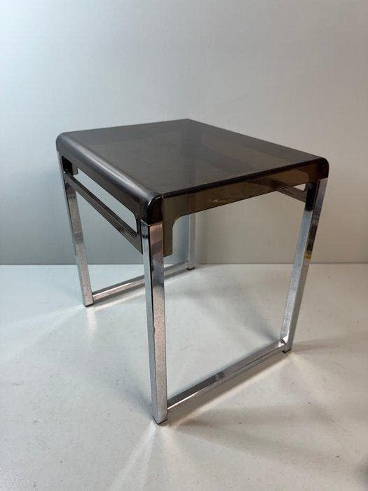 Table - Métal, Plexyglas - Table d’appoint dans le style de, Antiek en Kunst, Kunst | Designobjecten