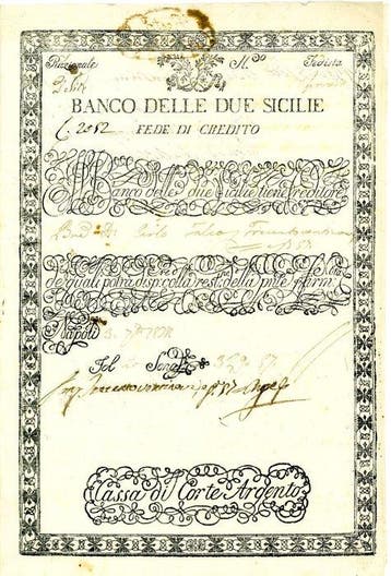 Italie. Ducato 1828 - Regno delle Due Sicilie – Banco delle