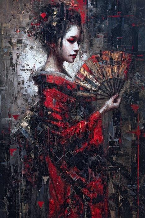 BJarco (1988) - Shattered Crimson Poise · XXL, Antiek en Kunst, Kunst | Designobjecten