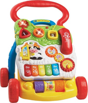 VTech Loopwagen met speelboard | Tweede kansje | OP = OP, Verzenden, Duw- of Trekspeelgoed