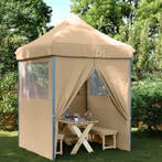 vidaXL Partytent Beige 200 x 200 x 306 cm Oxford Stof, Tuin en Terras, Partytenten, Verzenden, Nieuw