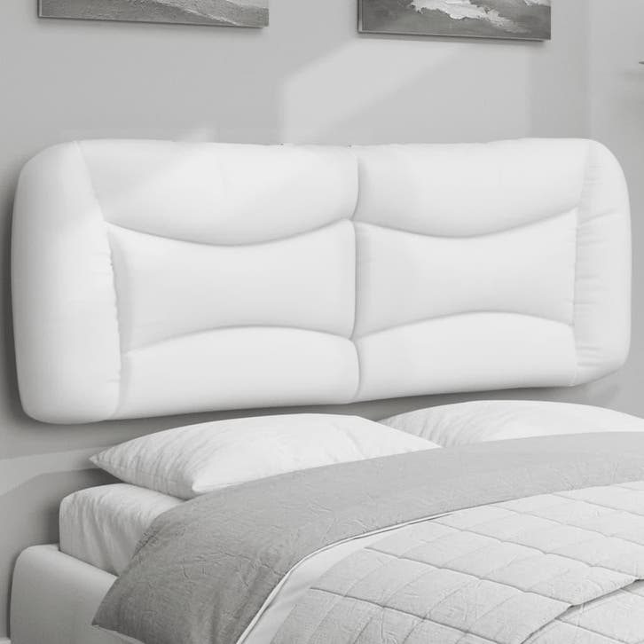 vidaXL Hoofdbordkussen Hvar 140 cm kunstleer wit, Huis en Inrichting, Slaapkamer | Bedden, Nieuw, Verzenden