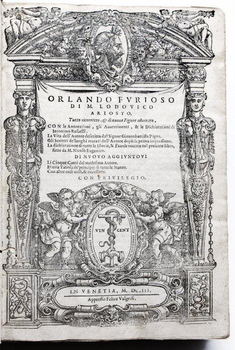 Ariosto - Orlando Furioso - 1603, Antiek en Kunst, Antiek | Boeken en Manuscripten