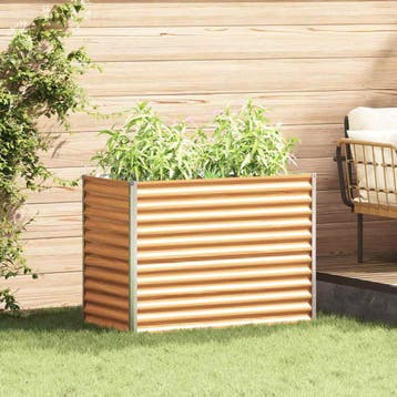 vidaXL Verhoogde plantenbak Lichtbruin 98 x 50 x 68 cm, Verzenden