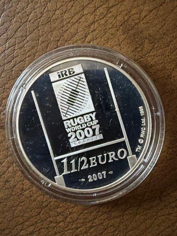 Frankrijk. 1,50 Euro 2007 -Rugby  22,2g (.900) Silber, Timbres & Monnaies, Monnaies | Europe | Monnaies non-euro