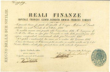 Italië. - 100 Francs 1860 - Regno delle Due Sicilie