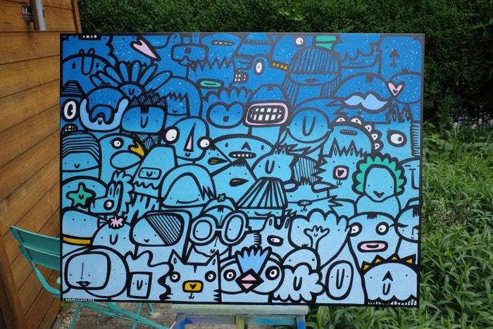 Kev Munday - Everyones Watching, Antiek en Kunst, Kunst | Schilderijen | Modern