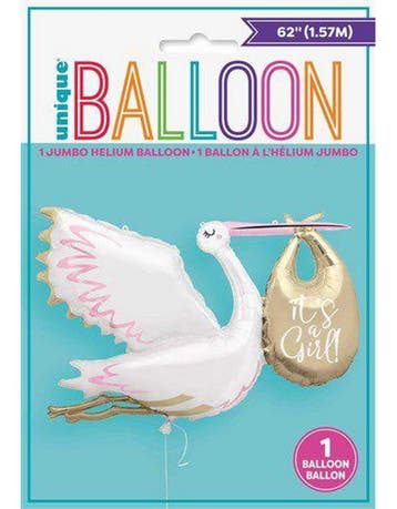 Folieballon Ooievaar “It‘s a Girl“, Ophalen of Verzenden, Nieuw