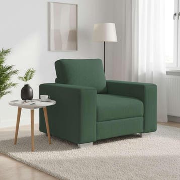 vidaXL Sofastoel Donkergroen 100x77x82 cm Corduroy Stof, Verzenden, Nieuw