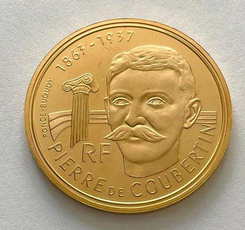 Frankrijk. 500 Francs 1991 - Olympiade Albertville 1992, Postzegels en Munten