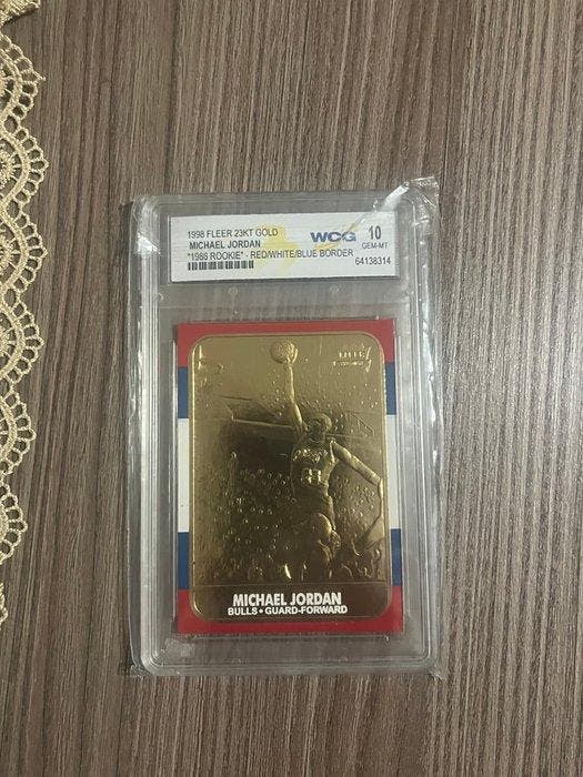 1998 Fleer 23KT Gold Michael Jordan 1986 Rookie -, Verzamelen, Stickers