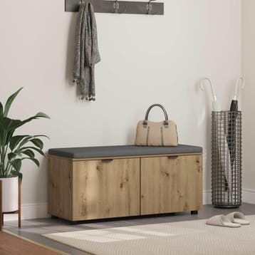 vidaXL Hallenbank Artisan Eik 100 x 38 x 46 cm, Verzenden, Nieuw