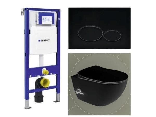 Veiling - UP320 Geberit Luxe Hangend Bidettoilet zwart mat, Doe-het-zelf en Bouw, Sanitair