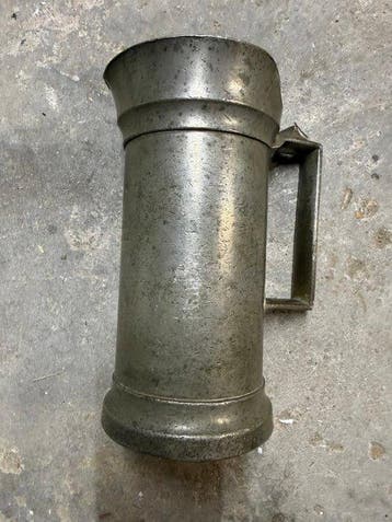 Maatbeker - Tin - 1850-1900 - Antieke Mechelse tinnen ½