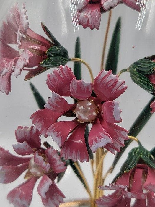 Œuf Fabergé - Maison Fabergé – Œuf en cristal Bouquet aux, Antiquités & Art, Curiosités & Brocante