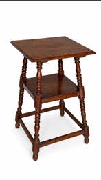Bijzettafel - hout eiken - Plantentafel., Antiek en Kunst