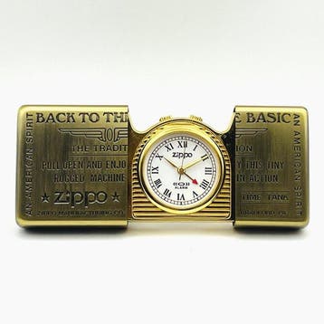 Bureauklok - Ontwerp Messing - 1990-2000 - ZIPPO TIME TANK, Nieuw
