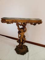 Wandtafel - Verguld hout - Tavolo console