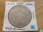 België 5 francs 1866 (klein hoofd - met punt na F), Verzenden, Losse munt, Goud