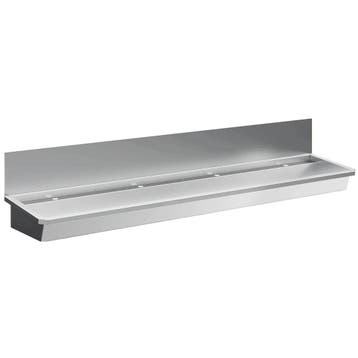 Wasbak | RVS | 4 Kraangaten | Spatscherm | Incl. Afvoerplug, Verzenden, Nieuw in verpakking