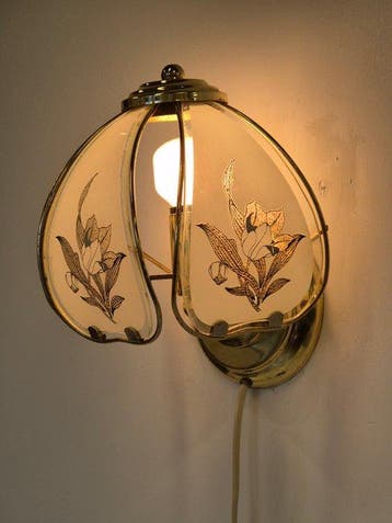 Wandlamp - geëtst glas