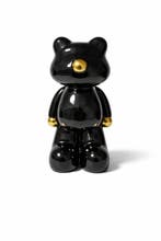 Statue, black teddy bear - 48 cm - polyrésine
