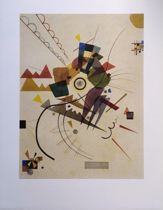 Wassily Kandinsky (1866-1944) (after) - Ringsum, 1924 -, Antiek en Kunst, Antiek | Meubels | Stoelen en Sofa's