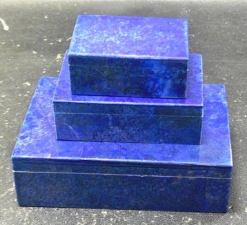 Lapis lazuli edelsteen Sieradendozen - Hoogte: 131 mm -