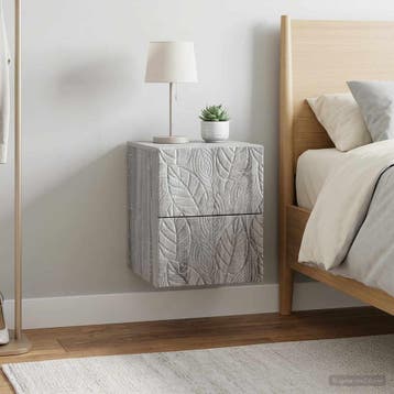 vidaXL Muurbevestigde Nachttafel 2 pcs Grijs Sonoma 34,5 x, Verzenden, Nieuw