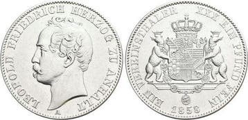 Vereinstaler, daalder 1858 A Anhalt-dessau Leopold Friedr..., Verzenden, België
