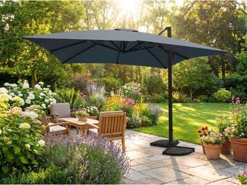 Veiling - Hangende parasol donkergrijs - 300x400 cm