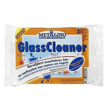 Metalino GlassCleaner sponzen met RVS-wol voor ramen en tege, Verzenden, Nieuw
