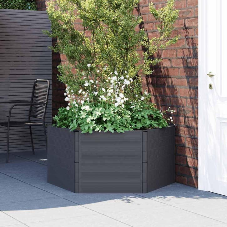 vidaXL Plantenbak PP antracietkleurig, Tuin en Terras, Bloempotten, Nieuw, Verzenden
