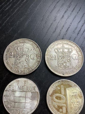 Nederland. Wilhelmina, Juliana, Beatrix. 2 1/2, 10 Gulden